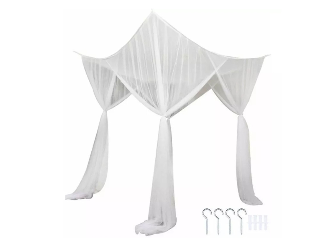 Toldo de Cama Branco com 4 Cantos | S/MARCA