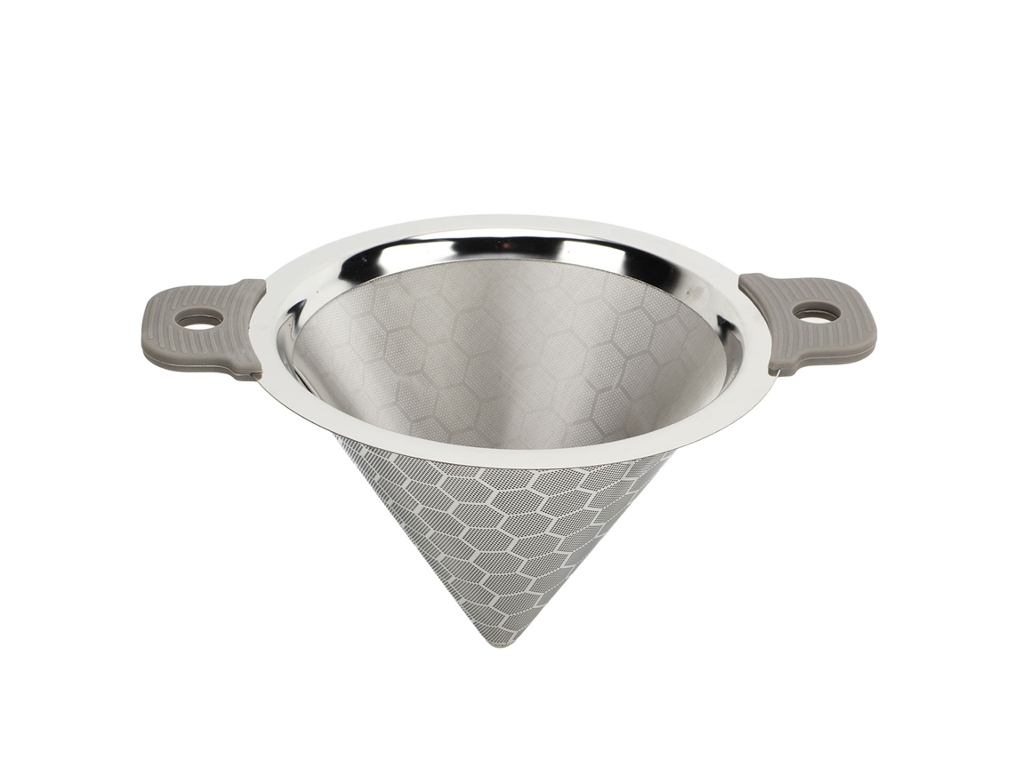 Filtro Cone de Café em Aço Inoxidável 150 Mesh Reutilizável para Casa, Cafeteria, Escritório