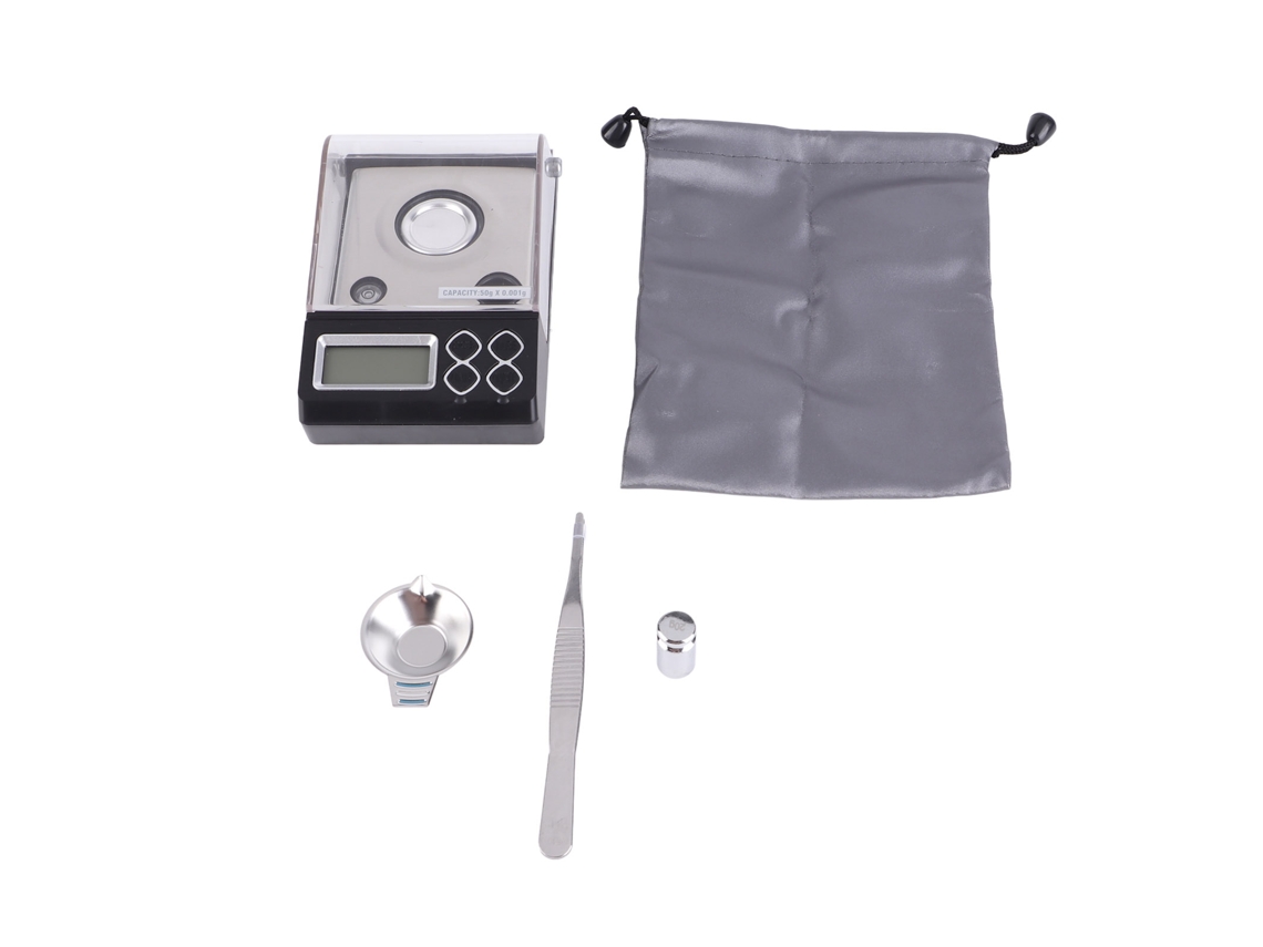 Balança Digital de Bolso Mini de Alta Precisão, Eletrônica para Laboratório, para Joias e Diamantes AQUAFORGE (50/0,001 G)