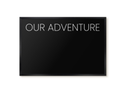 Quadro de vidro magnético Nossa aventura para o hall Espelharte (60x40 cm)