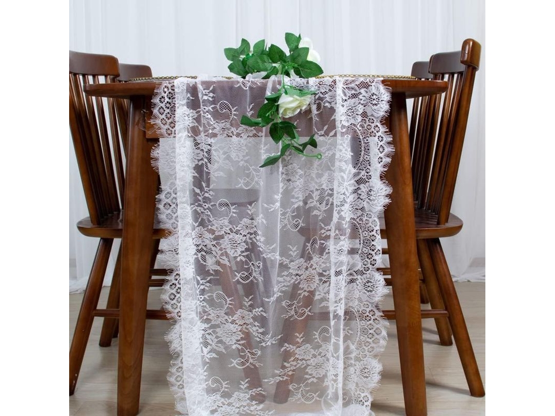 Mesa de Calcinha Vintage Floral 76x300cm para Festas e Eventos NOVA LINE