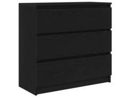 Aparador MAISON EXCLUSIVE Derivados de Madeira Carvalho Preto (80x35x76 cm)