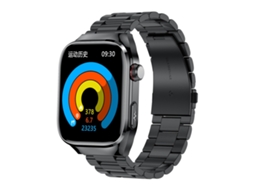 Tk16 Tela Lcd De 2,04 Polegadas, Pulseira De Aço, Smartwatch Com Suporte Para Monitoramento De Saúde (preto)
