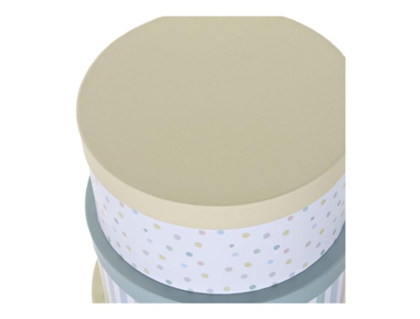 Jogo de Caixas Decorativas  Redonda Cartão (10 pcs)