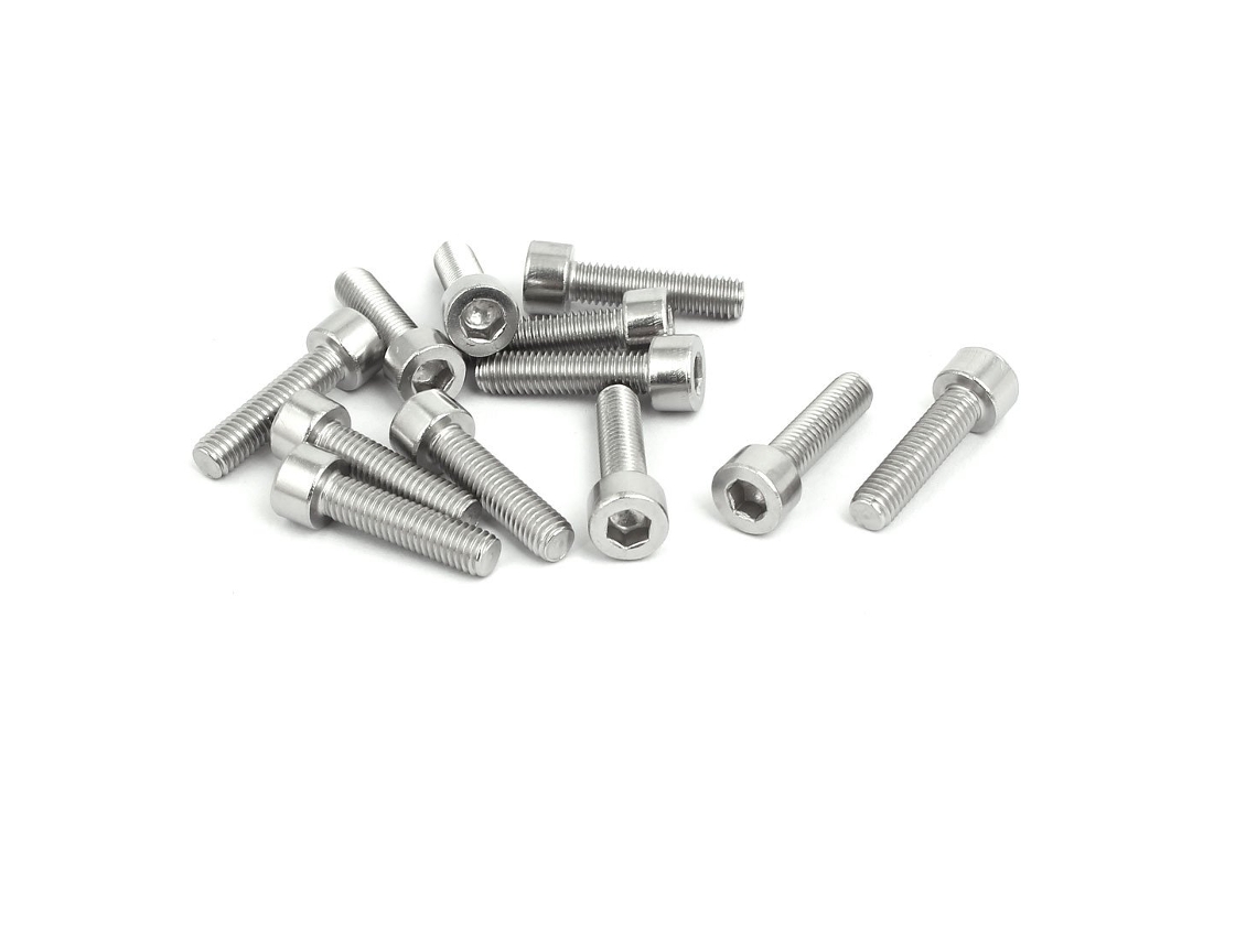 Parafuso Sextavado Interno Roscado Completo M5x20mm em Aço Inoxidável 316, 12 Peças CHABERLU