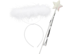 Fantasia De Anjo Para Meninas Com Varinha E Coroa, Acessórios Para Festa De Halloween E