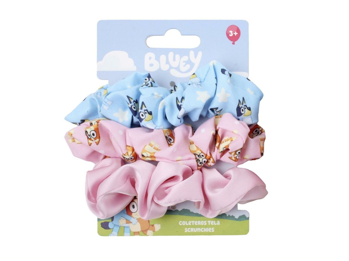 Conjunto De 3 Scrunchies De Tecido - Bluey