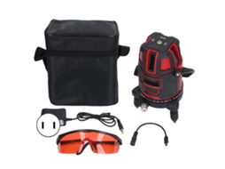 Nível Laser 5 Linhas 360 Graus Auto-nivelante Luz Vermelha Horizontal Vertical 100-240v Plug Us