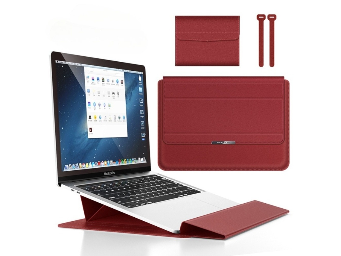 Elysve Capa Para Laptop De 13 A 14 Polegadas Com Suporte Para Macbook Pro 13/macbook Air 13 Vermelho