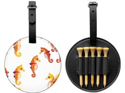 Bolsa Preta para Tees de Golfe, Coleção Seahorse | S/MARCA