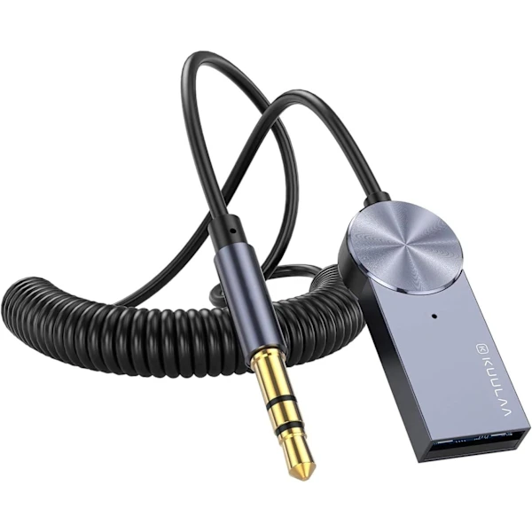 Receptor Auxiliar Bluetooth Para Carro, Adaptador Auxiliar De 3,5 Mm Para Carro, Receptor De Áudio Bluetooth 5.0, Adaptador Auxiliar Sem Fio