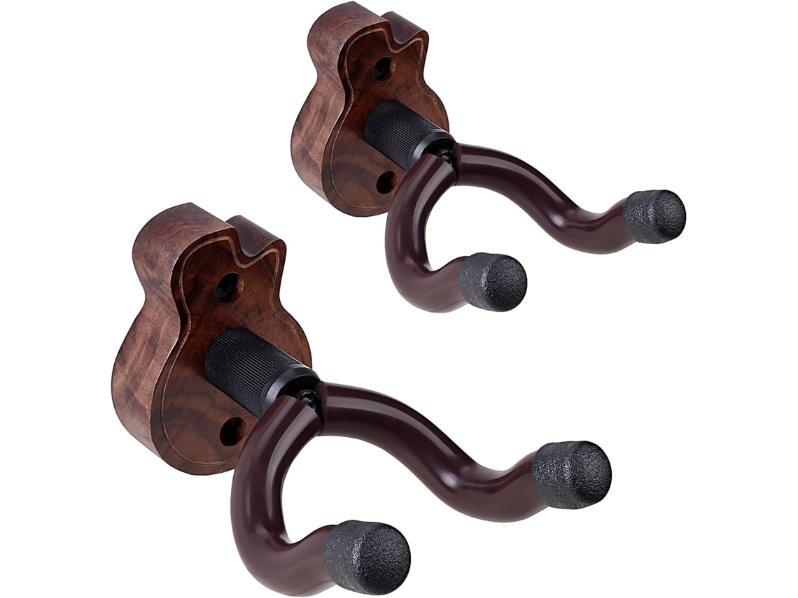 Suporte De Parede Para Guitarra Acústica Em Nogueira Preta Slowmoose (2 Peças)