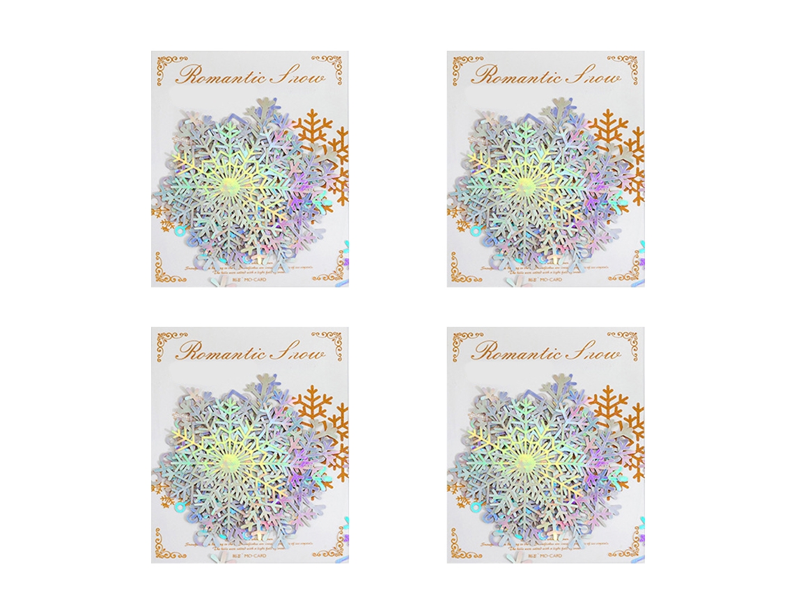 Autocolantes de Flores Holográficas 40 Pcs Transparentes e Impermeáveis NEVEANCE