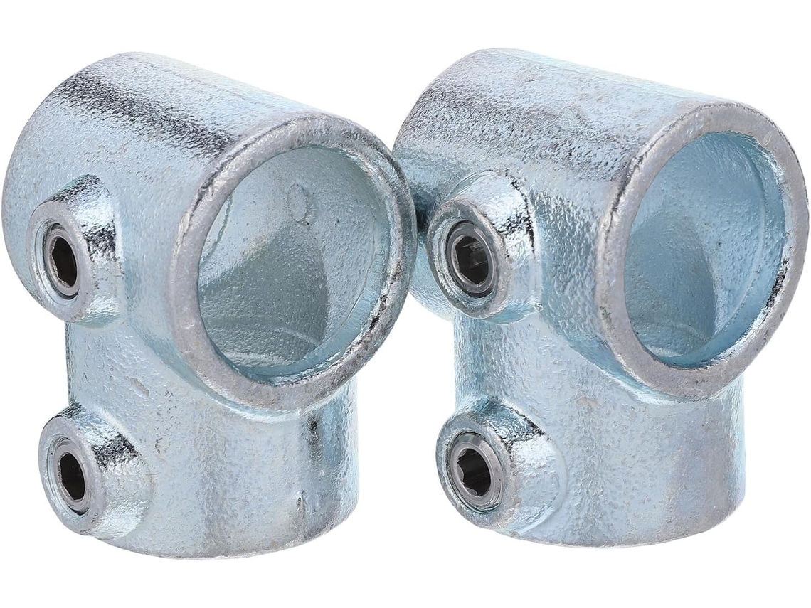 Conexão De Metal Galvanizado 2 Peças Para Tubo 1 Polegada, Resistente