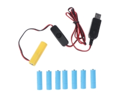 Qc3.0 Usb Universal Para Cabo De Alimentação Eliminador De Bateria 5v 6v 7.5v 9v 12v Lr6 Aa Allinless