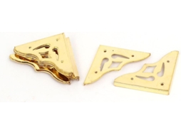 Protetores de canto para caixas de joias, estilo vintage, dourado, 35x35x3 mm, 10 unidades CHABERLU
