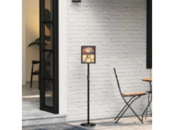 Vidaxl Displays De Feira Preto 25 X 25 X 125 Cm Alumínio