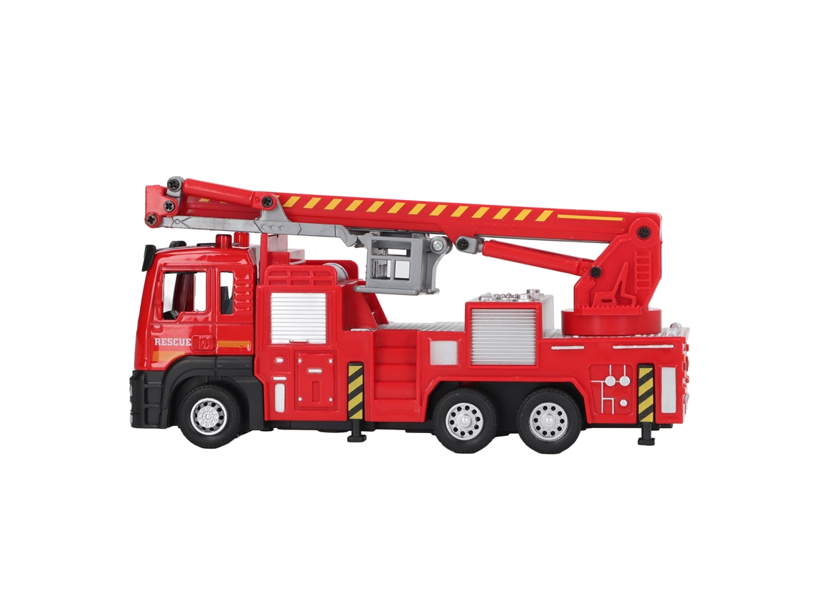 Brinquedo Carro Com Escada 1:32 Liga Puxar Para Trás Escada Retrátil Luz E Música
