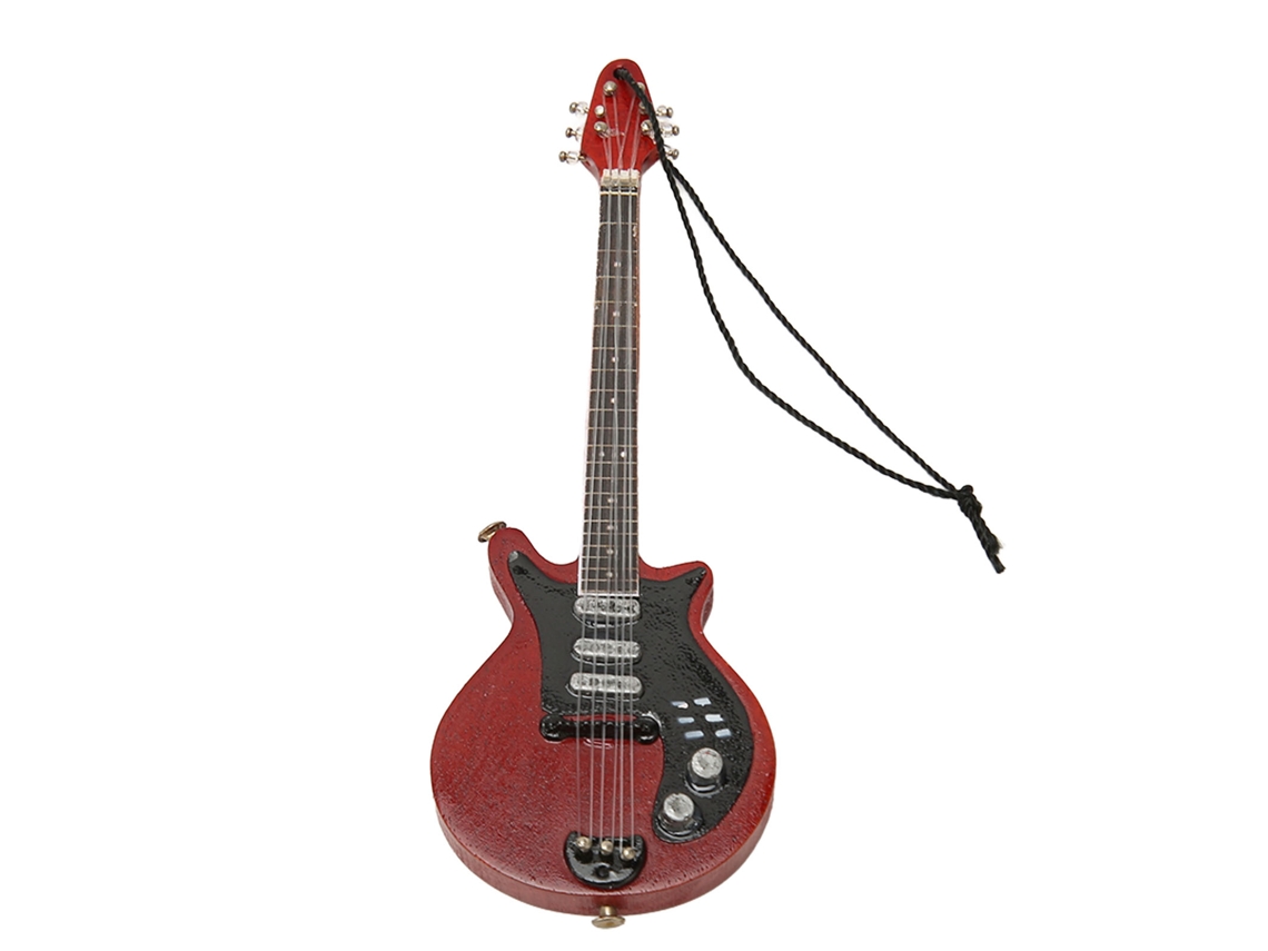 Modelo Miniatura Guitarra Eléctrica Madeira para Decoração