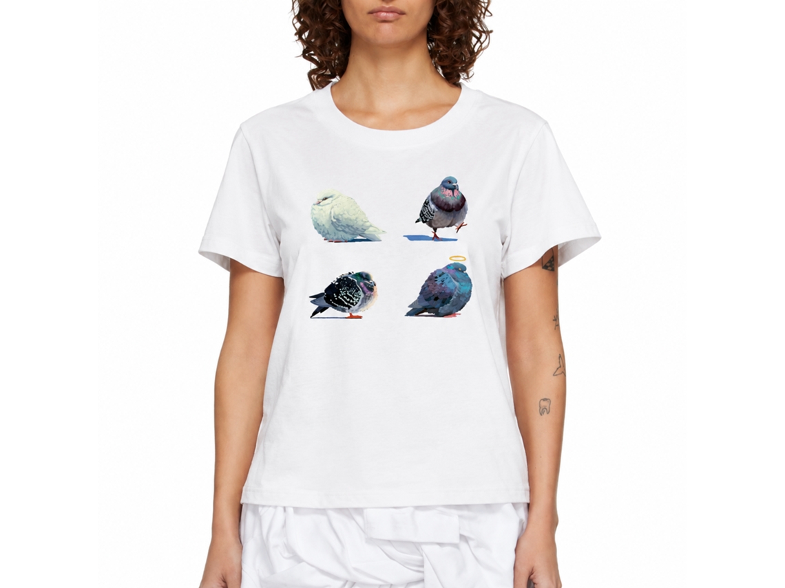 Rockinstone Pigeons Doves Leah Gardner T Shirt Unique Designer Style