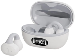 Fone de Ouvido Bluetooth de Condução Óssea, Estéreo, com Microfone JIAPEI (cinza)