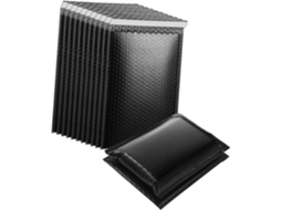 Pacote com 50 envelopes acolchoados com bolhas para envio, embalagem e proteção de roupas e artigos.
