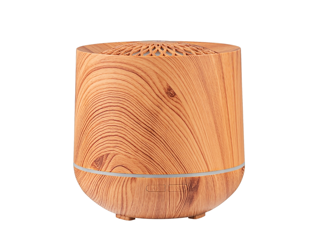 Difusor De Óleos Essenciais 300ml Difusor De Ar Humidificador Com Grão De Madeira Nevoeiro Frio Desliga Automático Para Casa Quarto Escritório Spa Aca