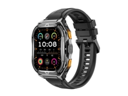 Relógio esportivo GPS X5, tela AMOLED de 1,96", monitor de frequência cardíaca, à prova d'água 5 ATM, preto, LY Ebike
