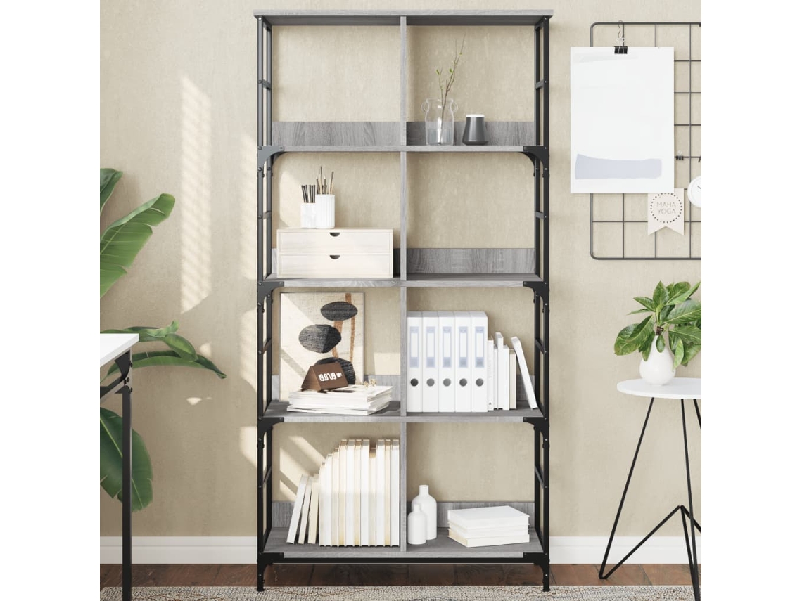 Vidaxl Estante 78,5x33x153 Cm Derivados De Madeira Cinzento Sonoma