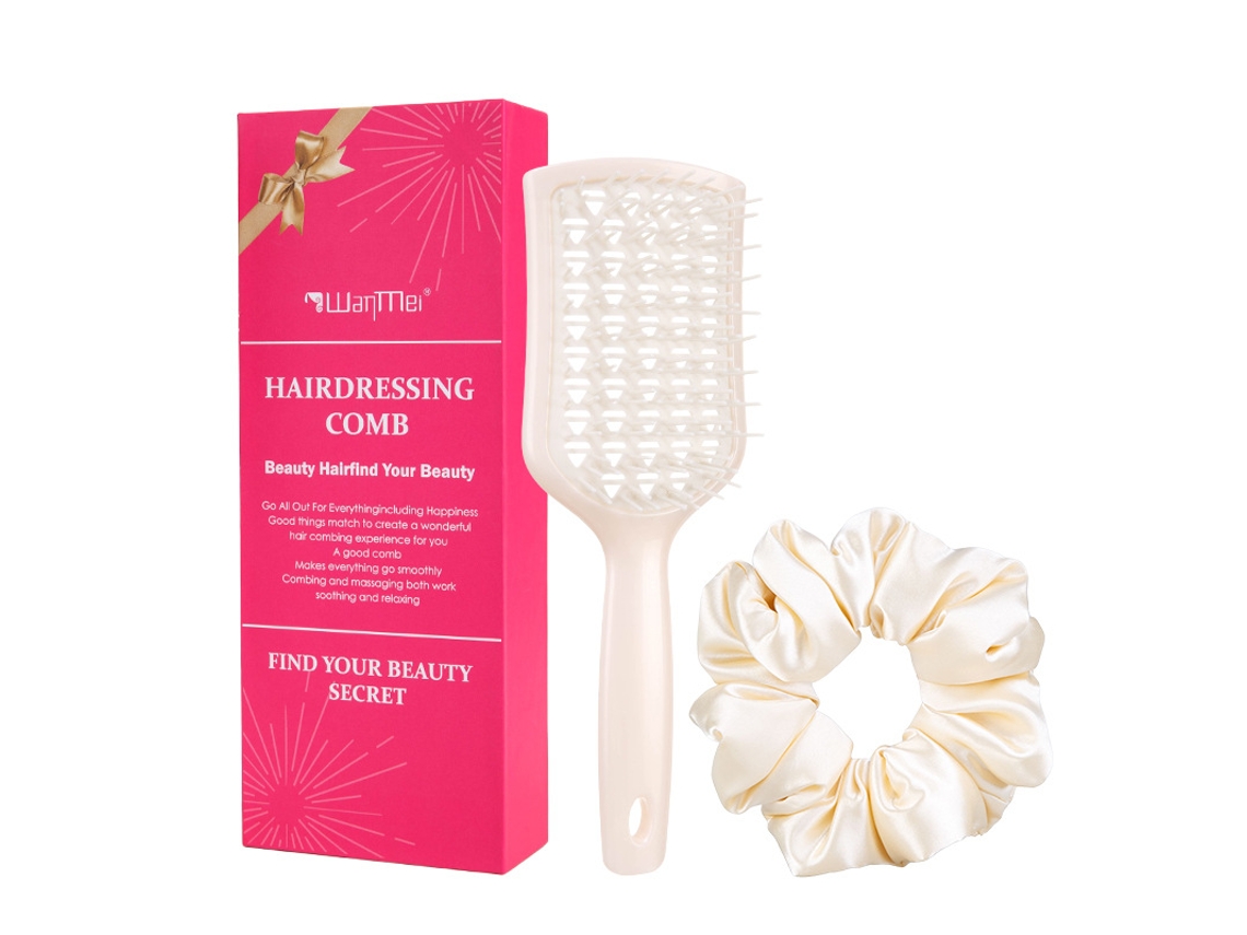 Conjunto De Pente De Exame Com Massageador De Couro Cabeludo Conjunto De Presente Com 2 Peças Brilvibera