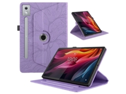 Capa Para Tablet Lurelia, Compatível Com Lenovo P12 12 7 Inch 2023 Couro Pu, Roxo, Couro Sintético, Dobrável Com Suporte, Suporte Para Caneta