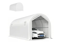Garagem Exterior 3x6m Impermeável Tecido Pe Metal Upf30+ Branco