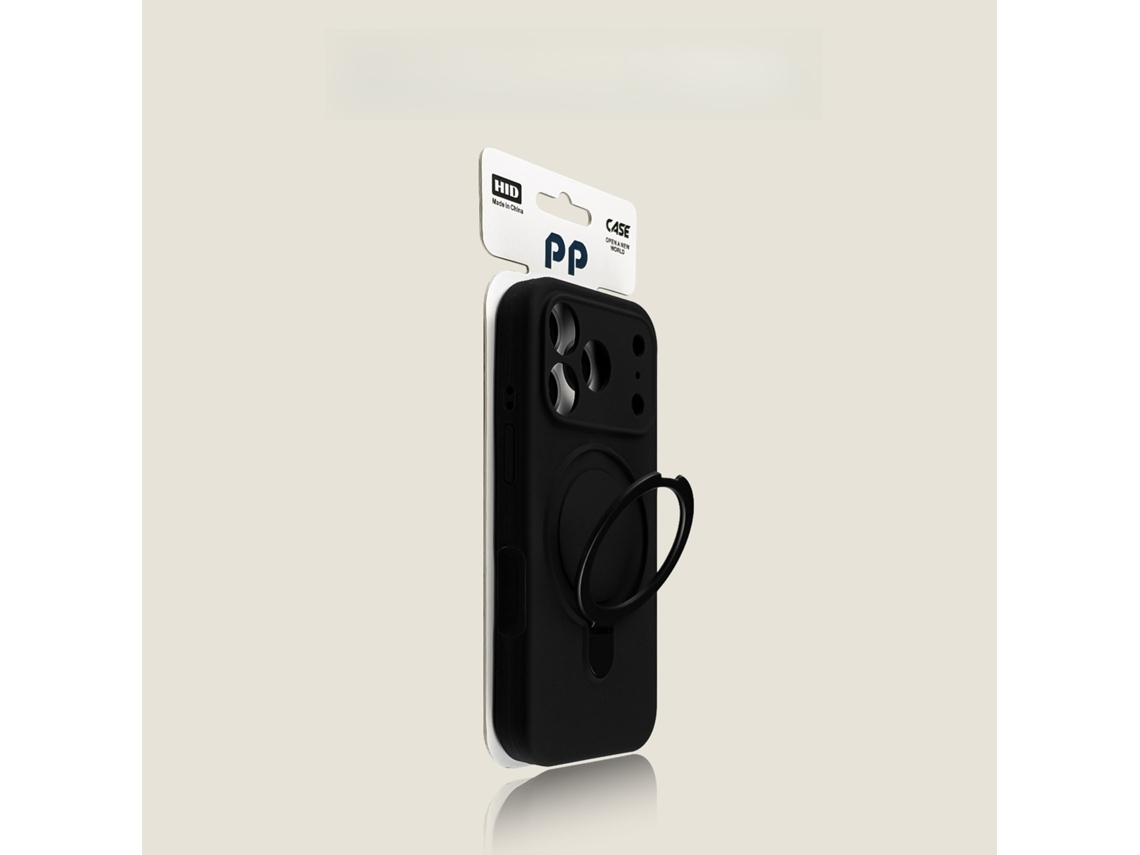 Capa Para Iphone 18 Pro Max Com Suporte Magnético , Compatível Com Magsafesilicone Preto Hibbent