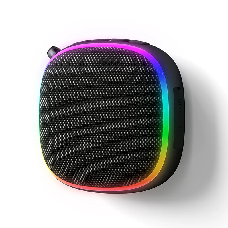 (preto) Caixa De Som Bluetooth 5.3 Com Iluminação Rgb