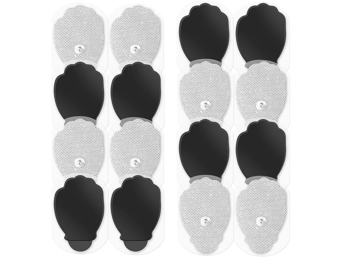 Pads Tens Reutilizáveis Easyhome 16 Peças Forma De Mão 2"x3" Para Massager