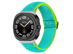 Bracelete Em Nylon Tecido Para Samsung Galaxy Watch 9 (40/44 Mm) Verde Menta