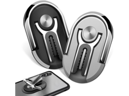 (preto + Prata) 2 Unidades Suporte Para Celular Veicular, Anel Multifuncional Giratório 360° Para Celular, Pode Ser