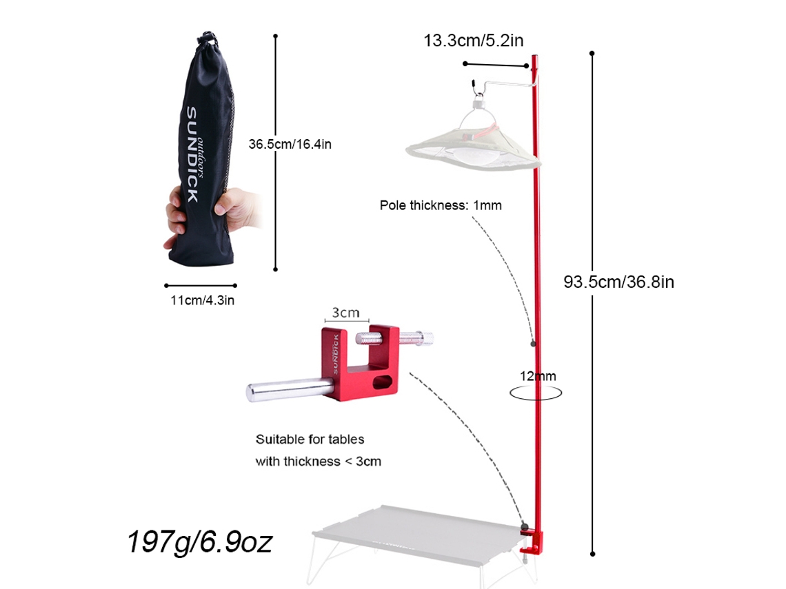Suporte Portátil para Lâmpada de Camping Tripé
