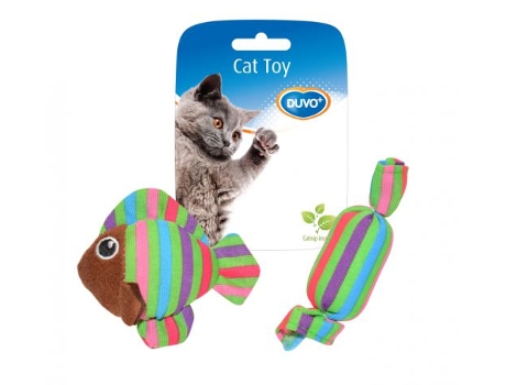 Duvo Plus Peixe E Rebuçado Com Catnip Para Gatos 8,5X8X2,8 Cm