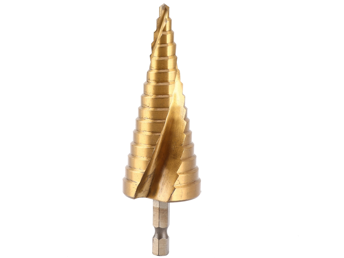Broca De Passo Em Aço De Alta Velocidade Com Punho Hexagonal Para Perfuração 4mm~12mm Madeira Plástico Metal