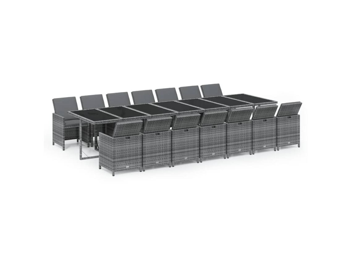Garden Dining Set, Garden Dining Sets Vidaxl Cinzeto Rattan / Vime (n/a)