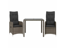 Bistro Set, Bistro Sets Vidaxl Cinzeto Rattan / Vime (90 X 90 X 75 Cm)