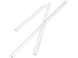 Réguas de acrílico transparente Merryhapy para medições precisas, conjunto de 3 unidades, superfície lisa para desenho.