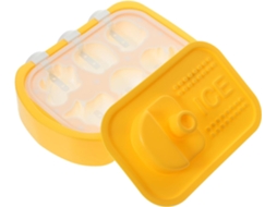 Forma De Sorvete Silicone Amarela, Reutilizável