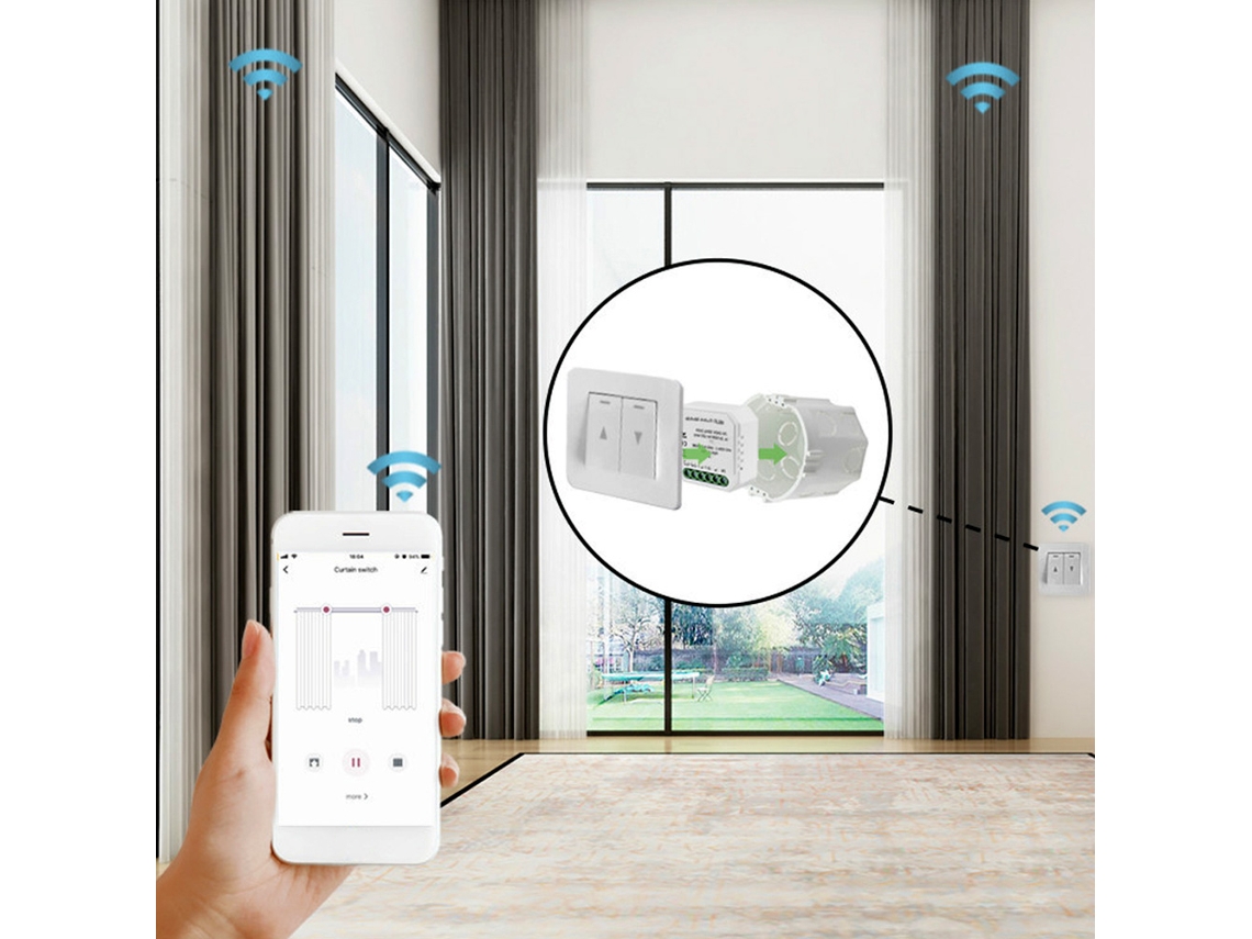 Laxiscreed Módulo De Interruptor De Cortina Wifi Tuya Para Casa Inteligente