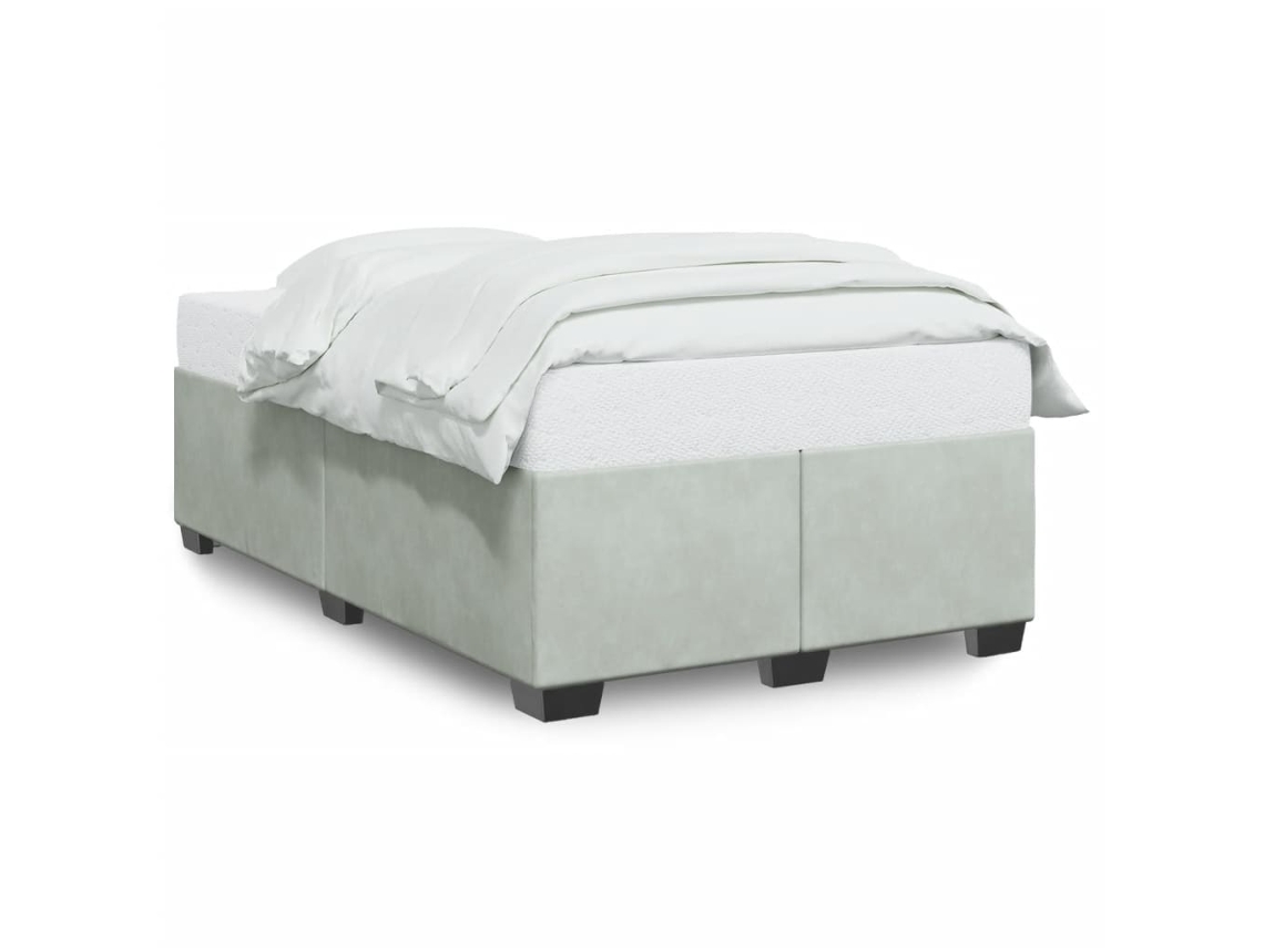 Bed Frame, Bed Frames Vidaxl Cinzeto Veludo (120 X 190 Cm)