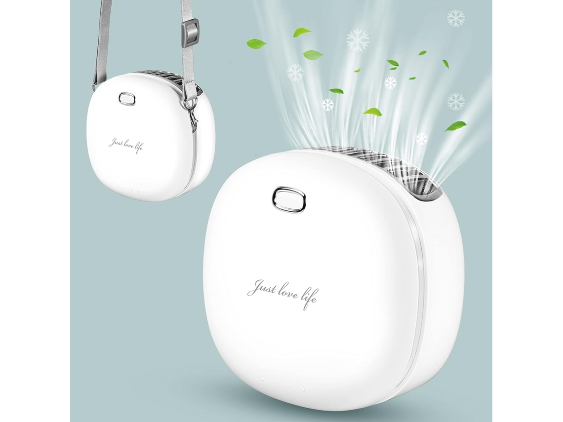 Mini Ventilador De Mão Com Cordão, Ventilador De Colar Recarregável Via Usb, Mulheres, Camping E Atividades Ao Ar Livre
