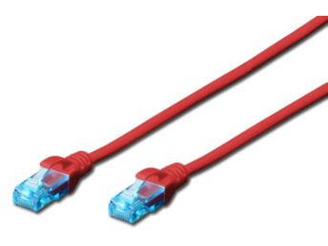 Cabo de Rede DIGITUS (RJ45 - 1 m - Vermelho)