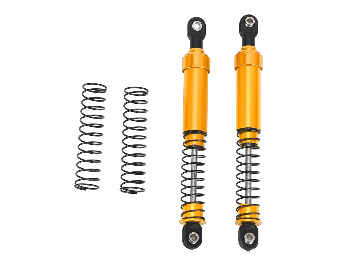 Conjunto de Amortecedores de Óleo Big Bore para Carro Rc Crawler 1/10 Scx10 105mm Alumínio Dourado S/MARCA