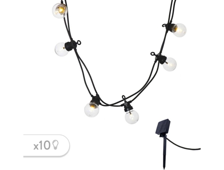 Grinalda solar LUMI JARDIN Party Clear Solar (0.1W - Borracha)
